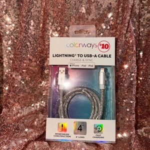 Silver Lightning to USB-A Cable